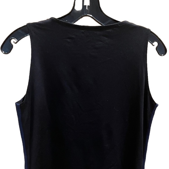 A'nue Ligne Navy Blue/Black Stretch Tank Top Size Small - Picture 6 of 8